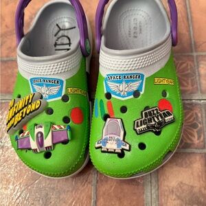 CROCS Green Kids Shoes with Toy Story Theme light up